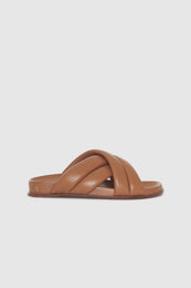 ANINE BING Lizzie Slides - Cognac - Side View