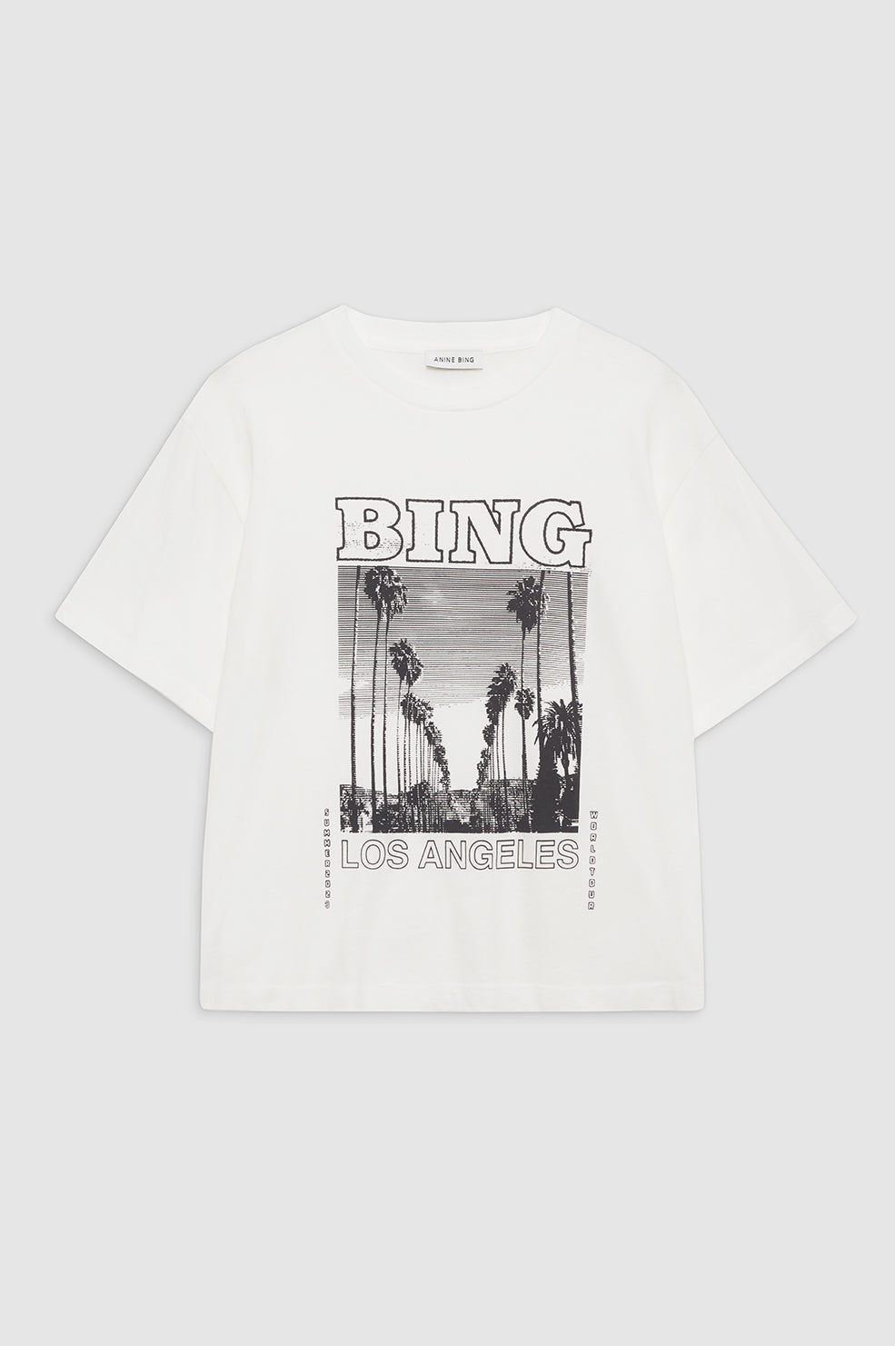 ANINE BING Louis Tee Bing Tour - Ivory - Front View