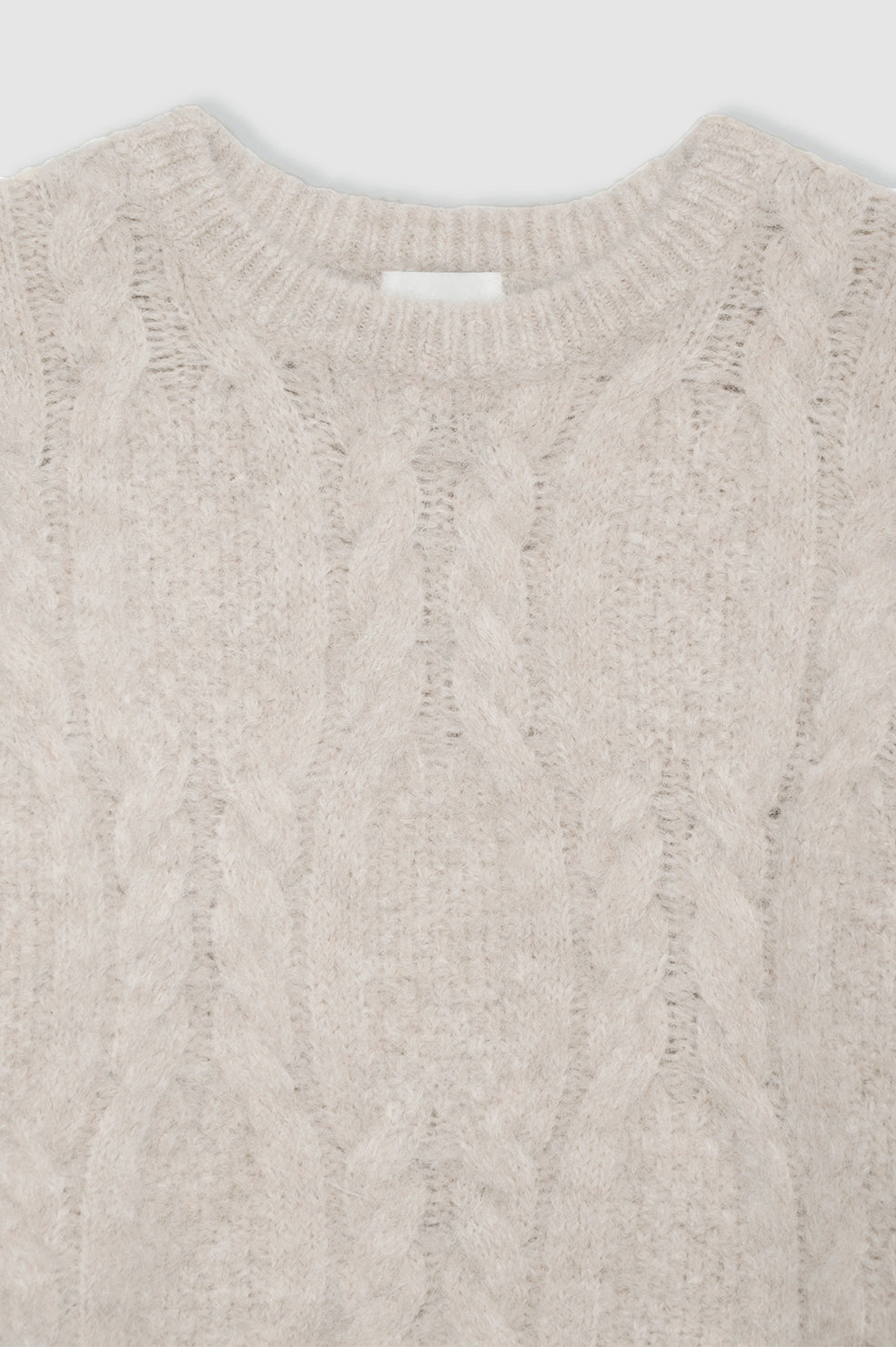 ANINE BING Marisol Sweater - Light Oat - Detail View