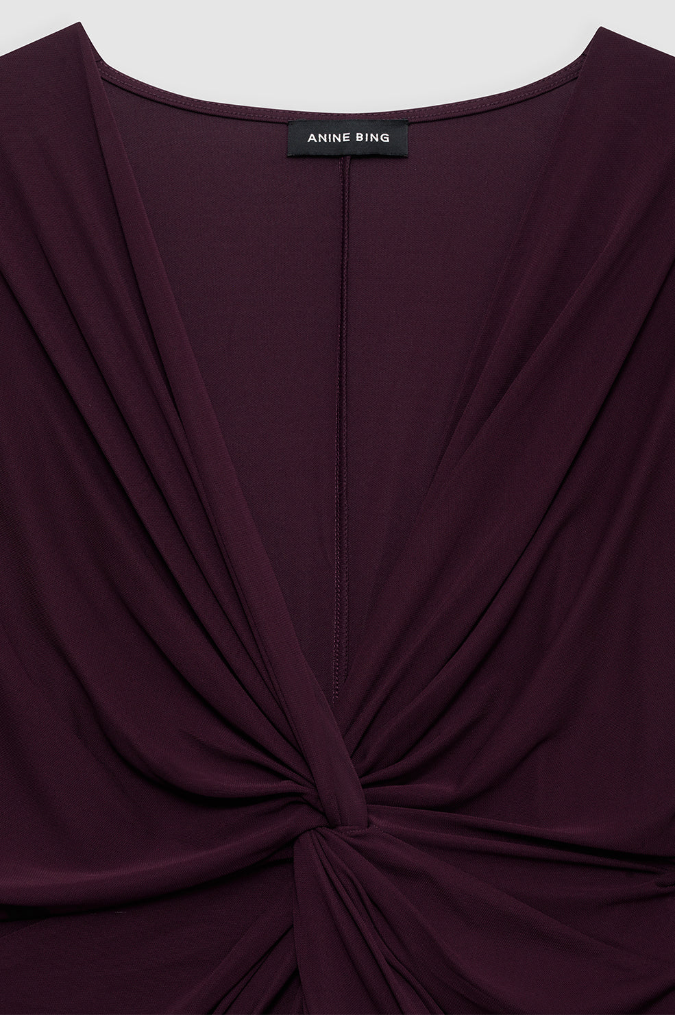 ANINE BING Mathilde Dress - Bordeaux - Detail View