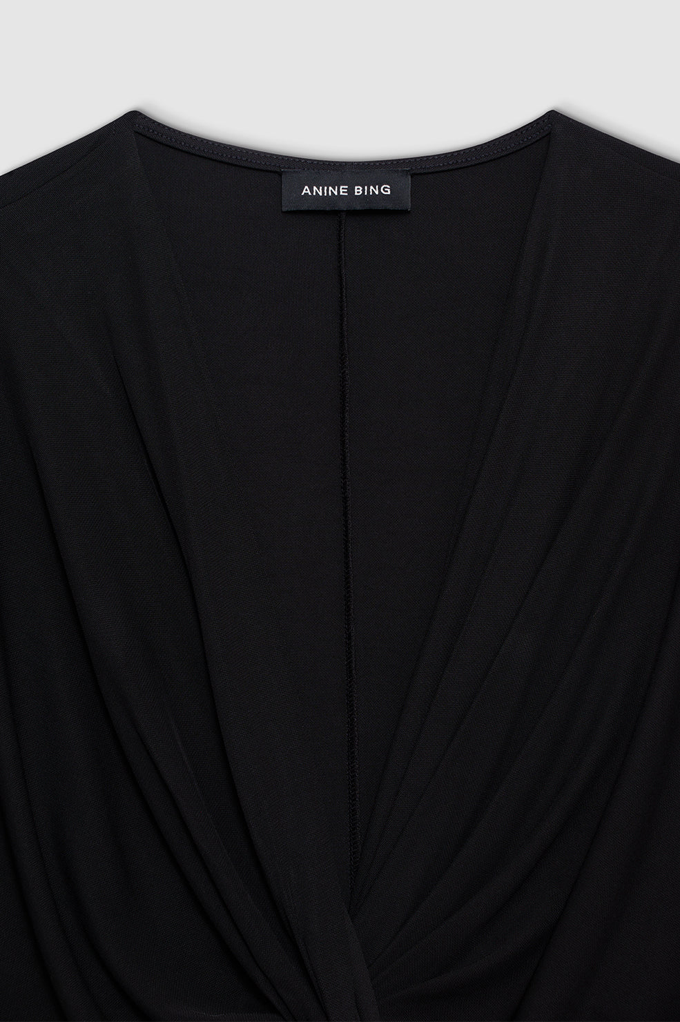 ANINE BING Mathilde Mini Dress - Black - Detail View