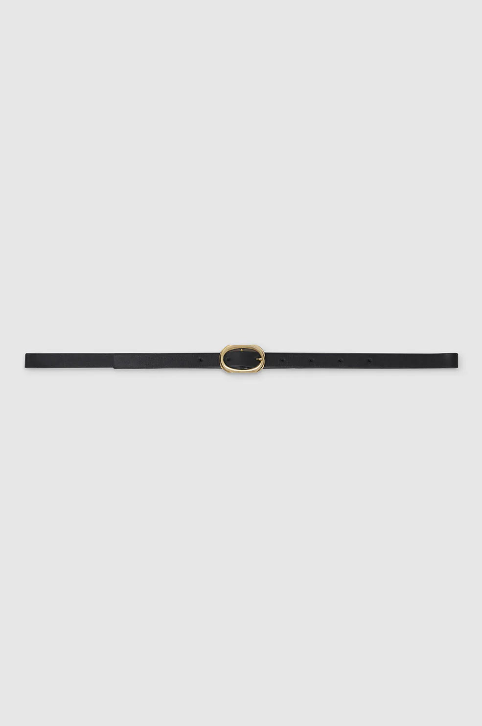 Mini Signature Link Belt - Black With Gold