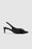 ANINE BING Nina Heels With Bow - Black Satin - Side View