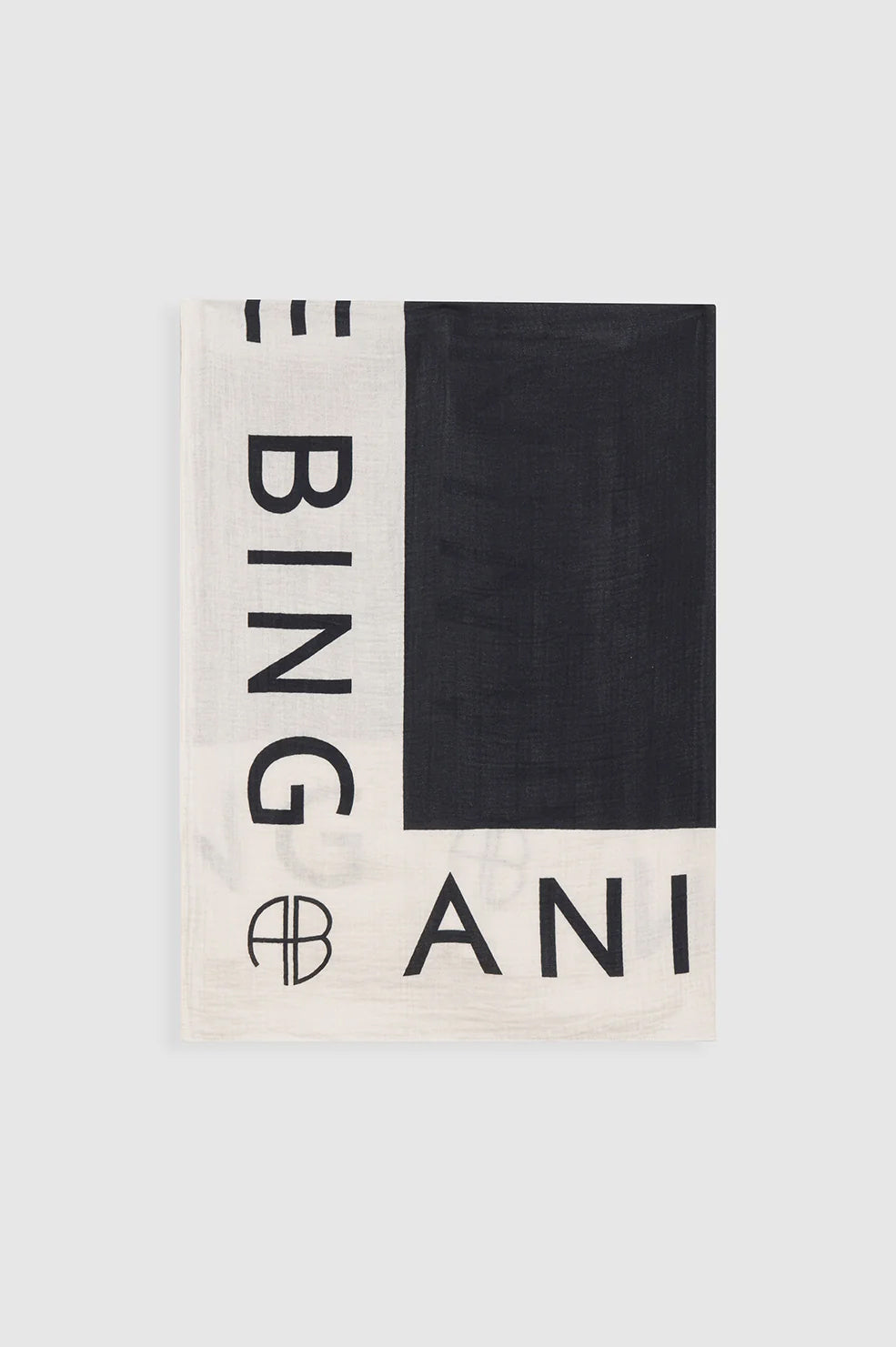 ANINE BING Praia Sarong - Black And Cream - Detail View