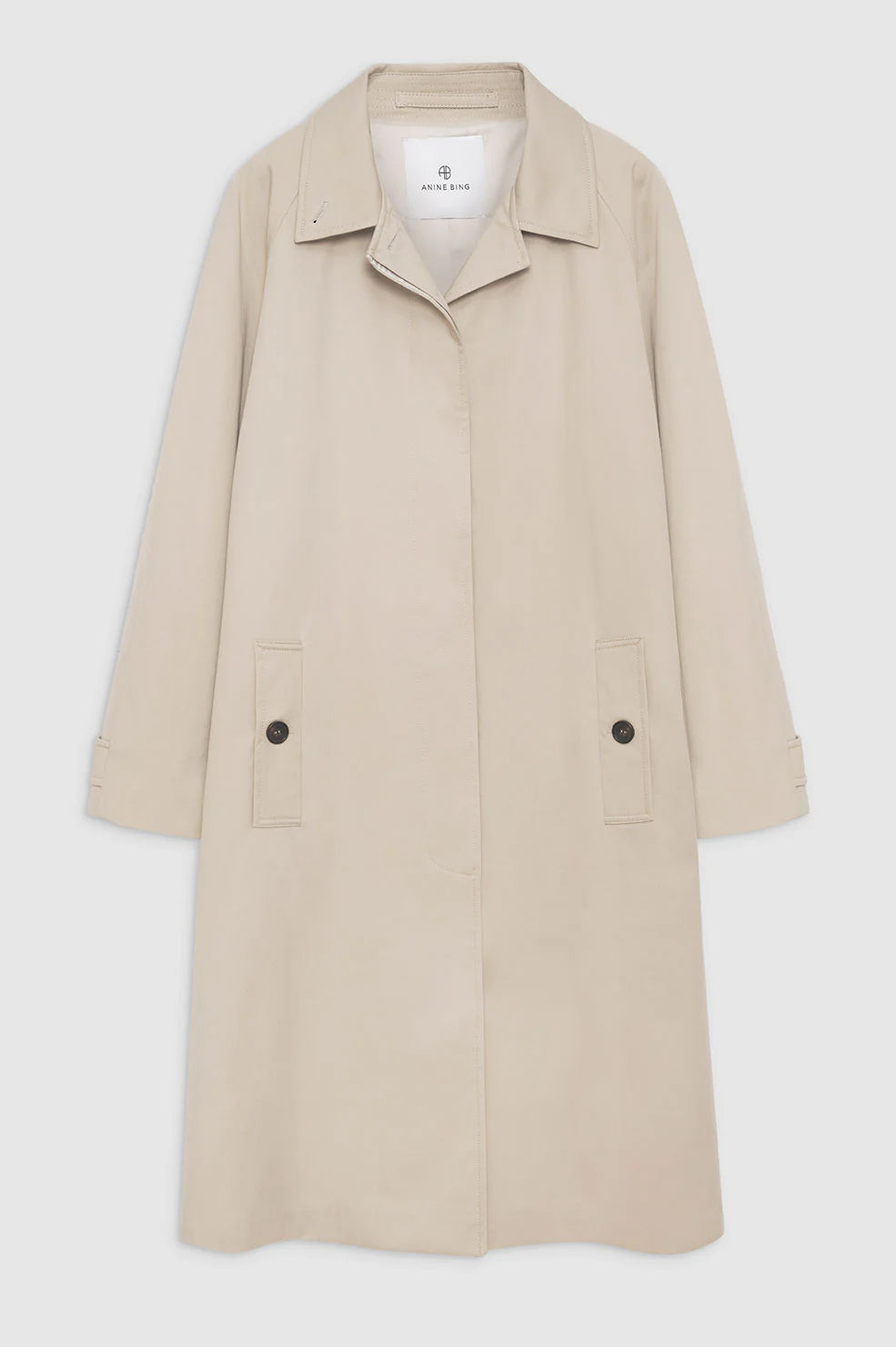 ANINE BING Randy Trench - Beige - Front View