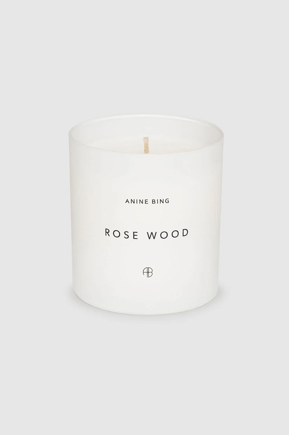 ANINE BING Rose Wood Candle - White - Front View