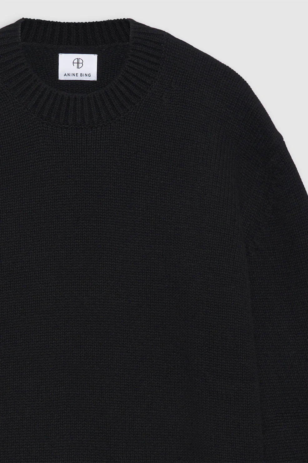 ANINE BING Rosie Sweater - Black - Detail View