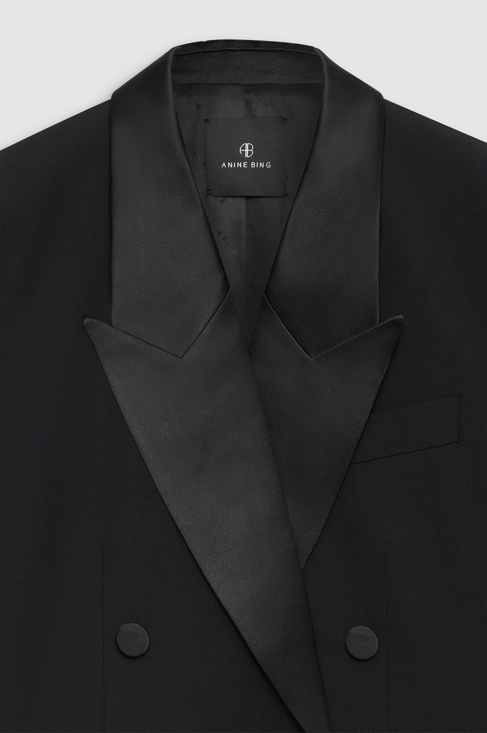 ANINE BING Ross Blazer - Black - Detail View