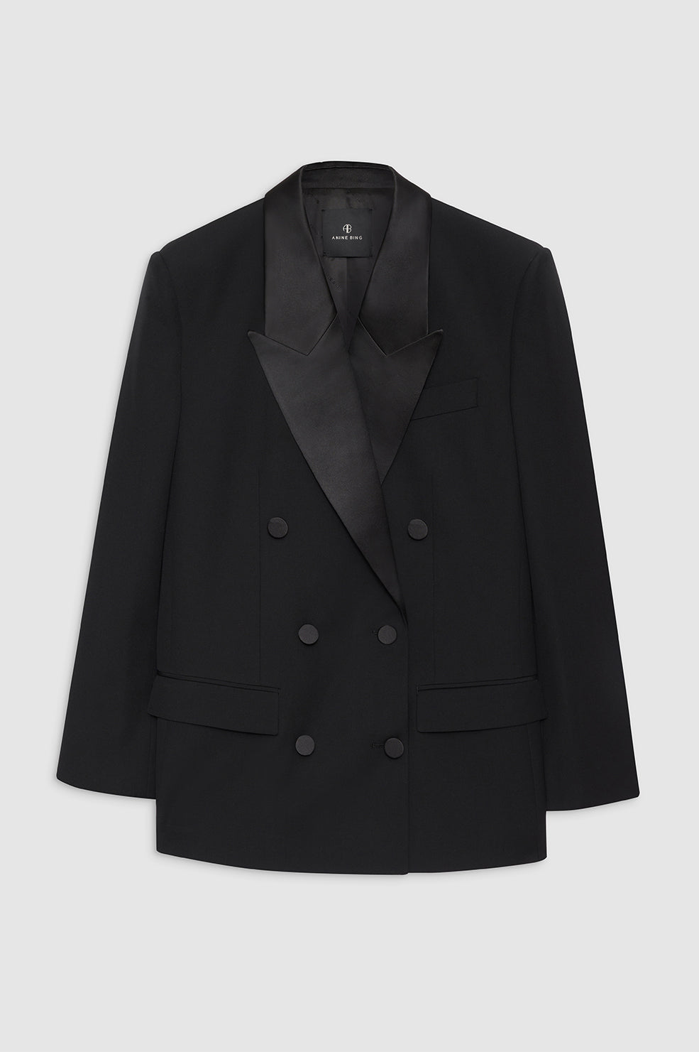 ANINE BING Ross Blazer - Black - Front View