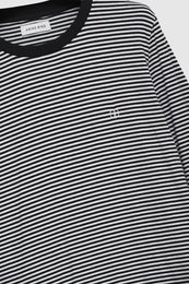 ANINE BING Rylan Tee - Black And White Stripe - Detail View