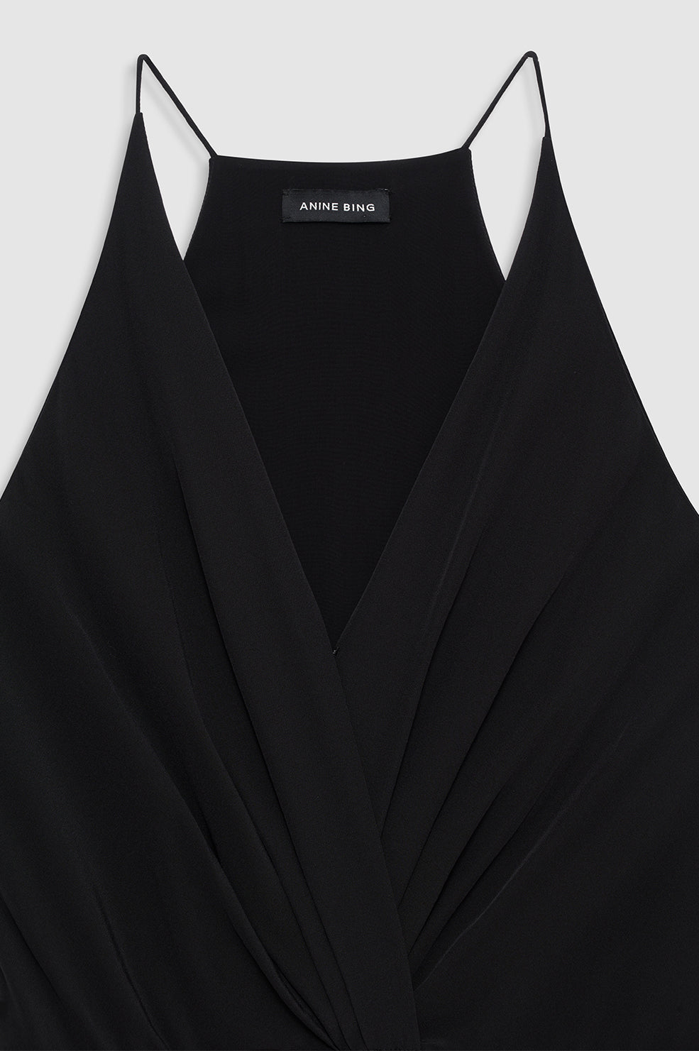 ANINE BING Shiloh Bodysuit - Black - Detail View