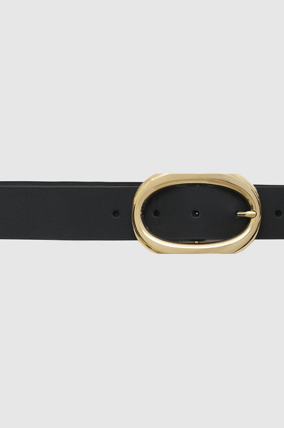 ANINE BING Signature Link Belt - Black - detail View