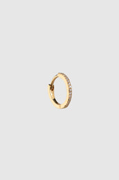 ANINE BING Small Diamond Hoop - 14k Gold - Front View