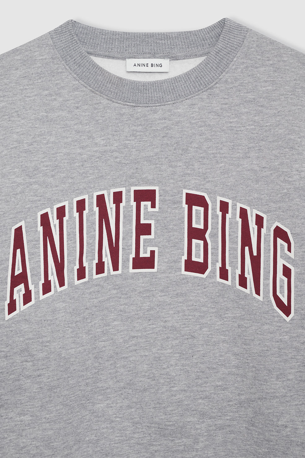 ANINE BING Spencer Sweatshirt Anine Bing - Medium Heather Grey - Detail View