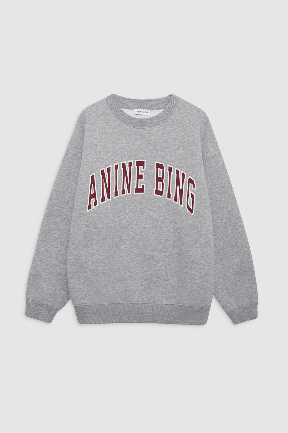 ANINE BING Spencer Sweatshirt Anine Bing - Medium Heather Grey - Front View