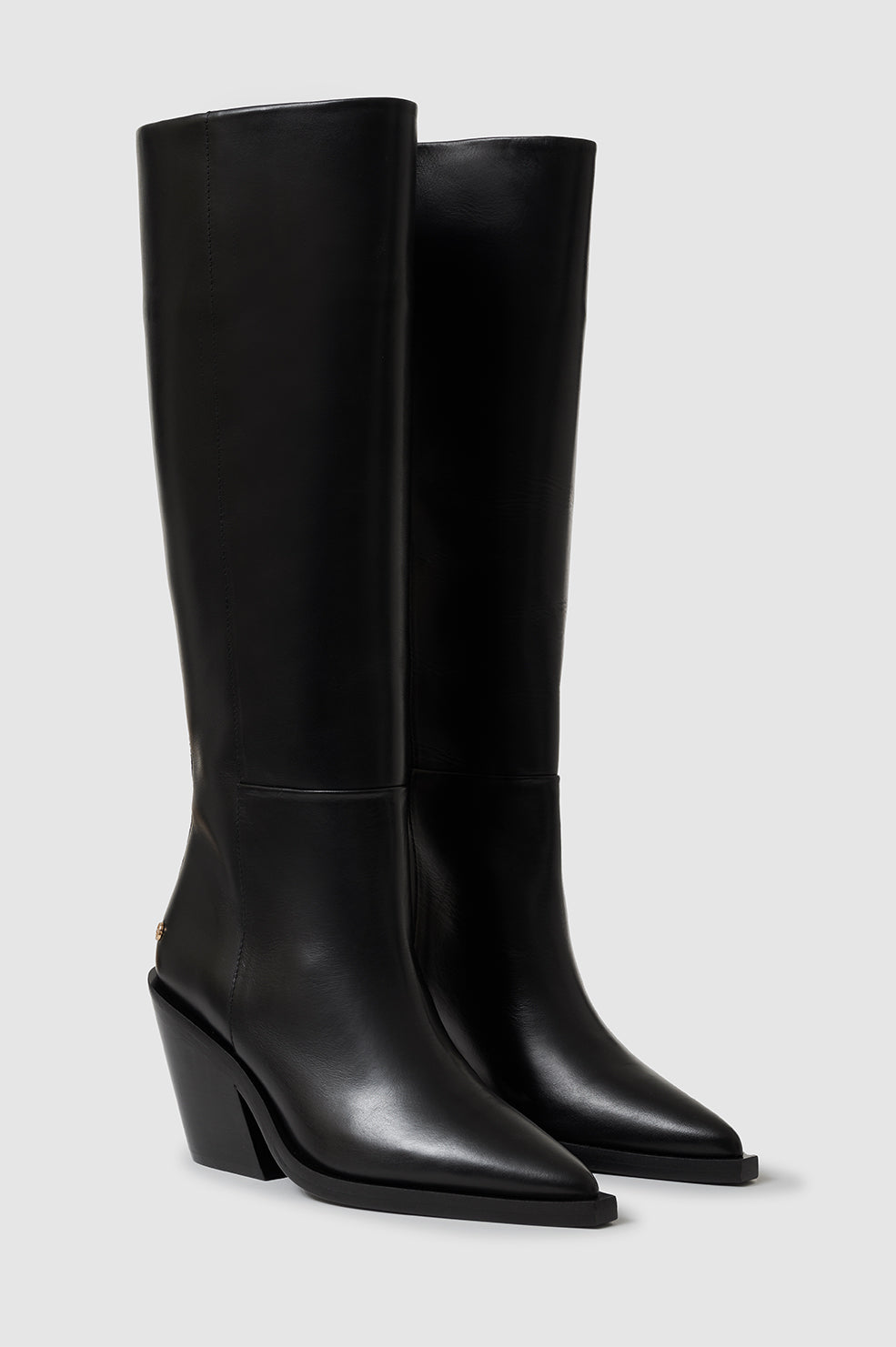  ANINE BING Tall Bekah Boots - Black - Side Pair View