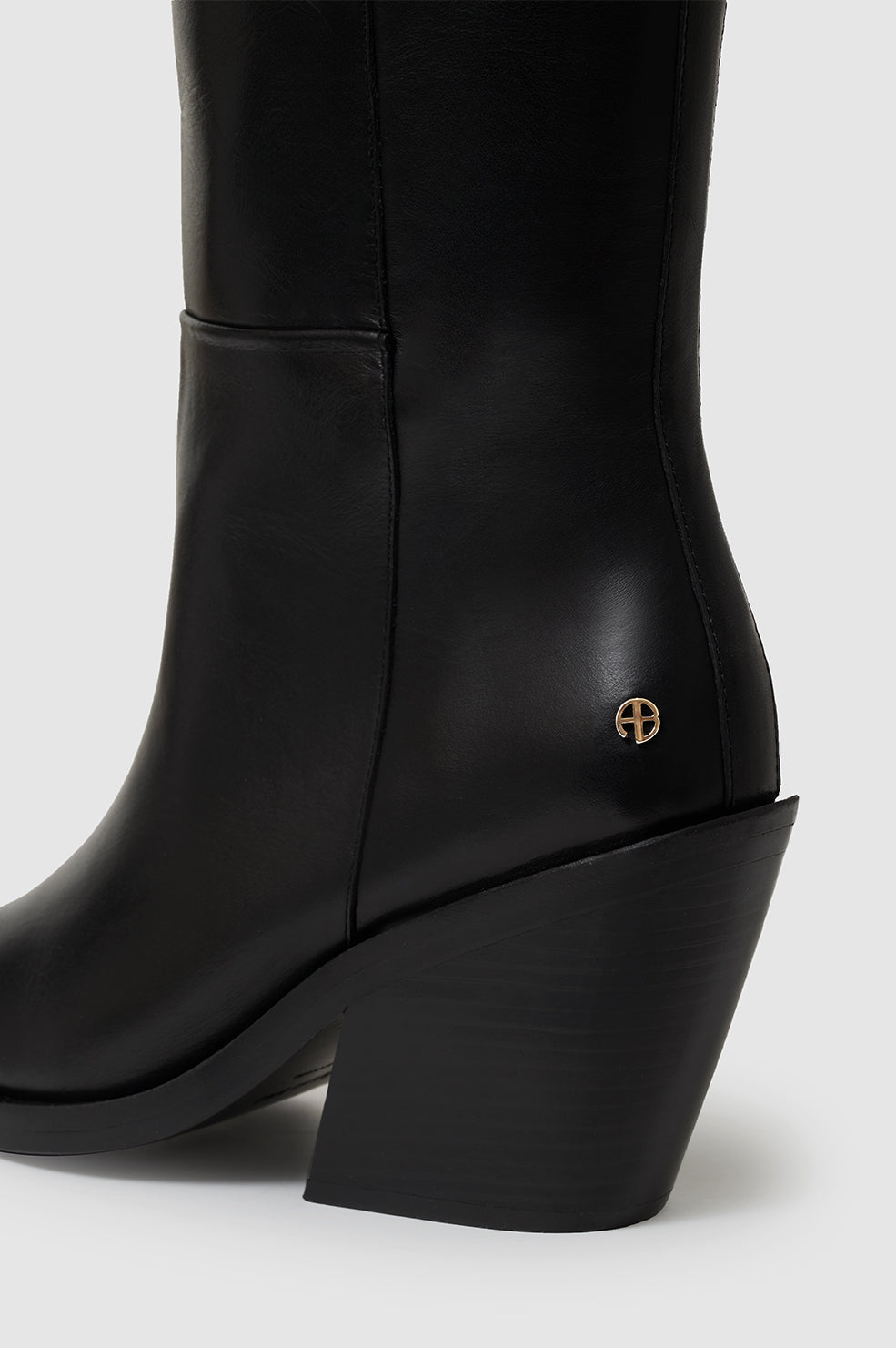 ANINE BING Tall Bekah Boots - Black - Detail View