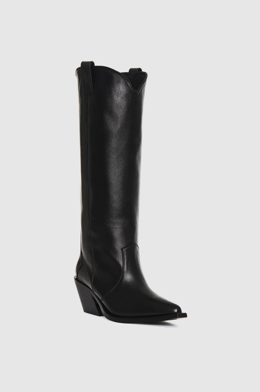 ANINE BING Tall Tania Boots - Black - Front View