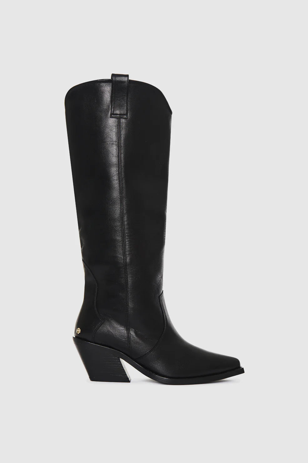 ANINE BING Tall Tania Boots - Black - Side View