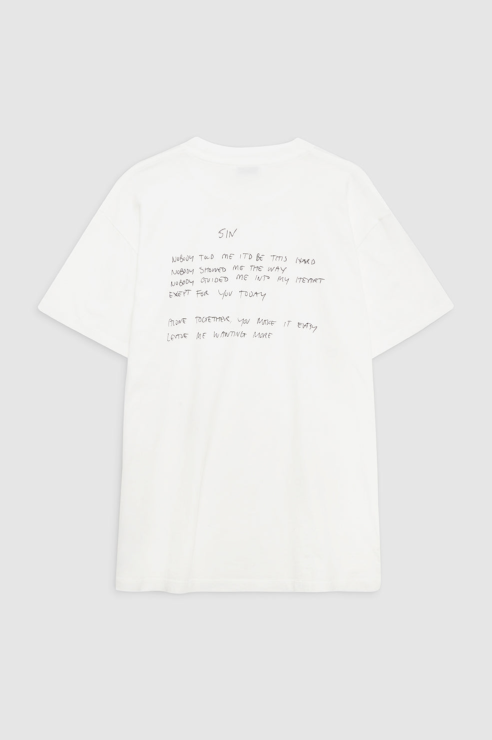 ANINE BING Walker Tee Lyrics - Ivory - Back View