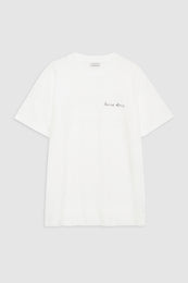 ANINE BING Walker Tee Lyrics - Ivory - Front View