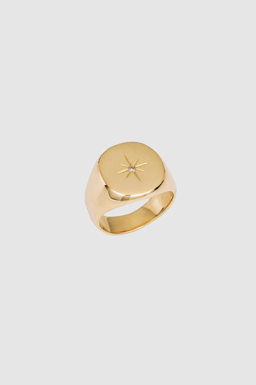 ANINE BING Signet Ring - 14k Gold - Front View