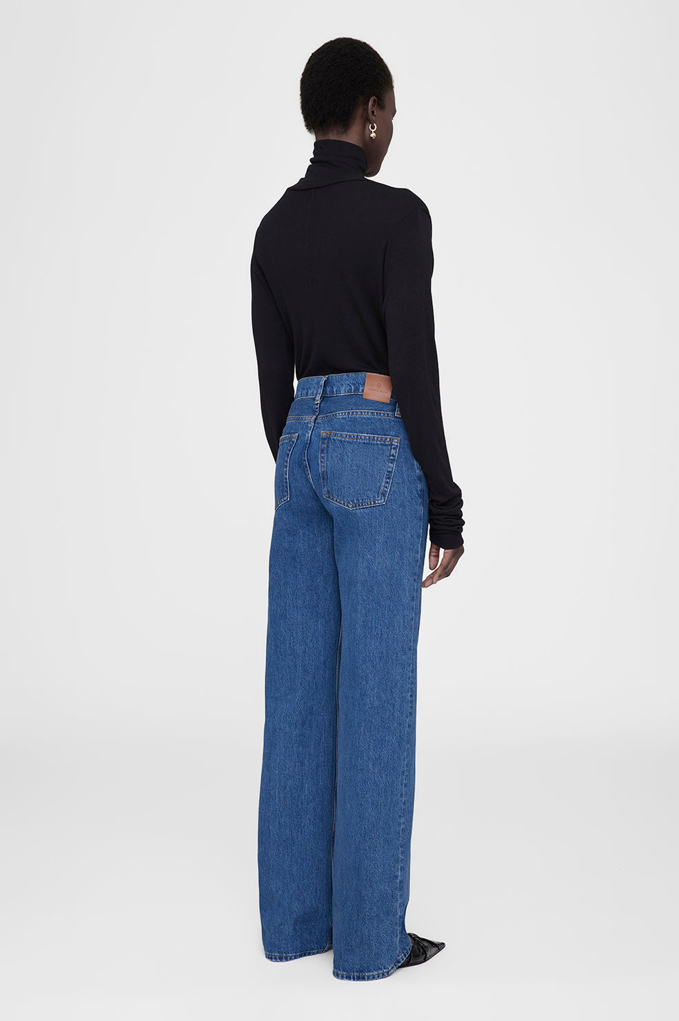 ANINE BING Hugh Jean - Medium Indigo - On Model Back