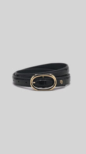 ANINE BING Mara Belt - Black Embossed - video view