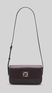 ANINE BING Elly Crossbody Bag - High-Shine Burgundy - video view