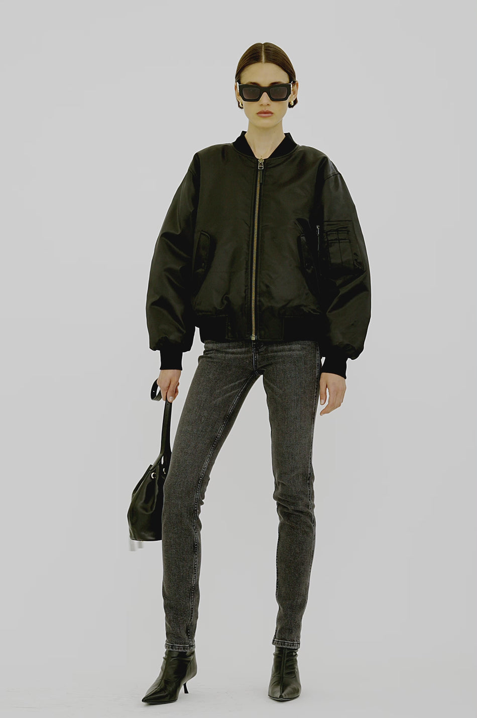 ANINE BING Leon Bomber Black